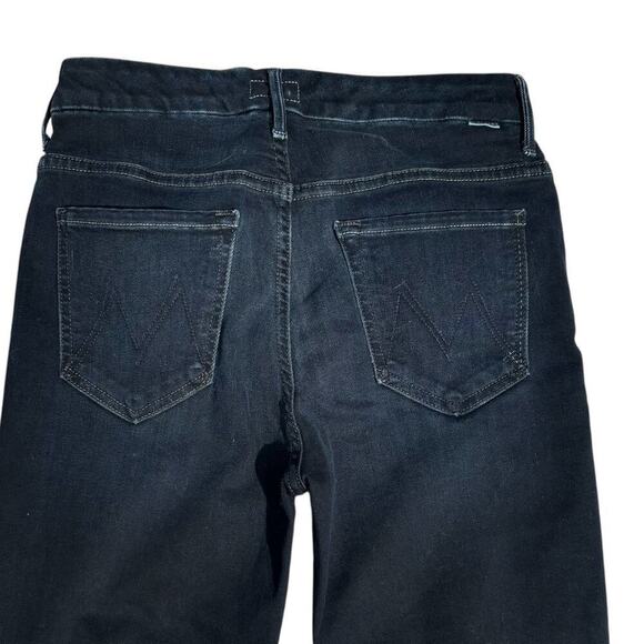 MOTHER Denim High Waisted Looker Ankle Fray Size 27 Wash: Last Call Black - Picture 4 of 11